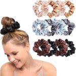 Saç Kırılmasını Önleyen Lüks İpek Saten Scrunchie Toka (4'ADET) - Görsel 5