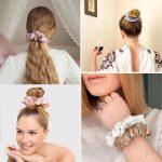 Saç Kırılmasını Önleyen Lüks İpek Saten Scrunchie Toka (4'ADET) - Görsel 7
