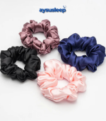 Saç Kırılmasını Önleyen Lüks İpek Saten Scrunchie Toka (4'ADET) - Görsel 4