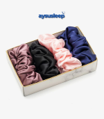 Saç Kırılmasını Önleyen Lüks İpek Saten Scrunchie Toka (4'ADET)